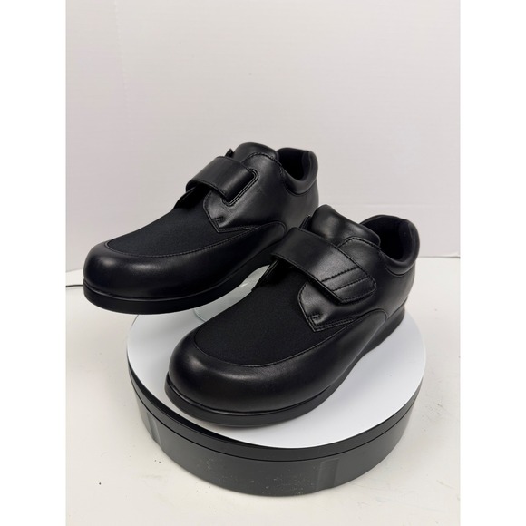 DREW Orthopedic Black Stretch Adjustable Strap Walking Shoes Women's 10 Wide